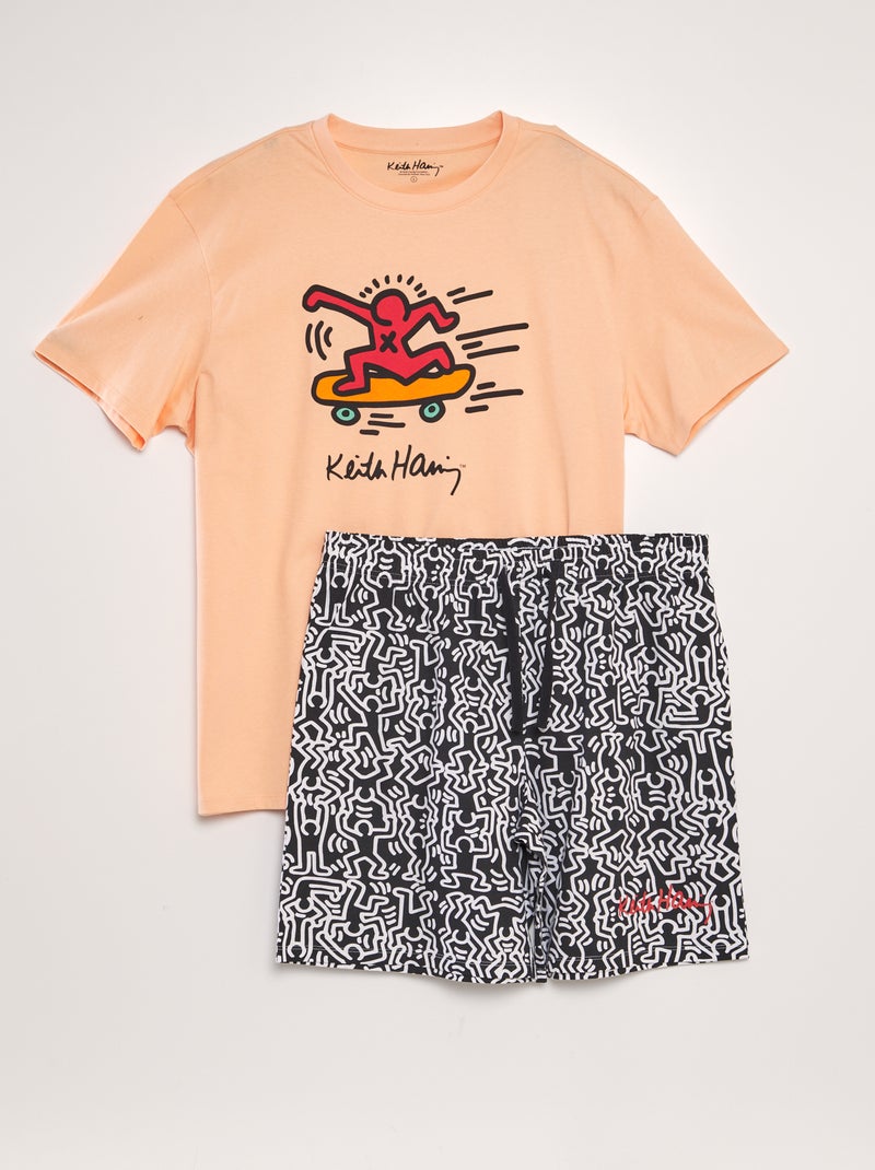 Pijama 'Keith Haring'  - 2 peças LARANJA - Kiabi