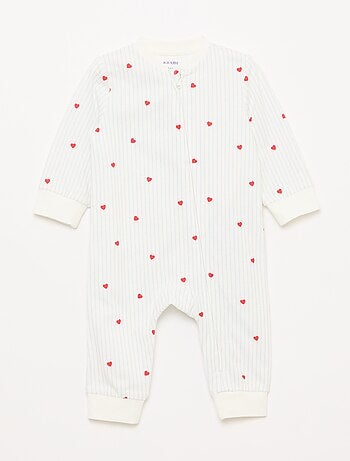 Pijama leve canelado sem pés