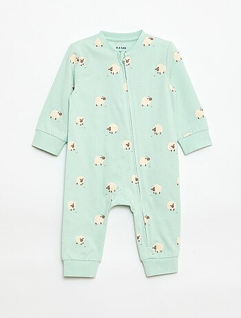 Pijama leve canelado sem pés