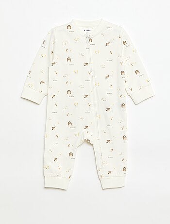 Pijama leve canelado sem pés