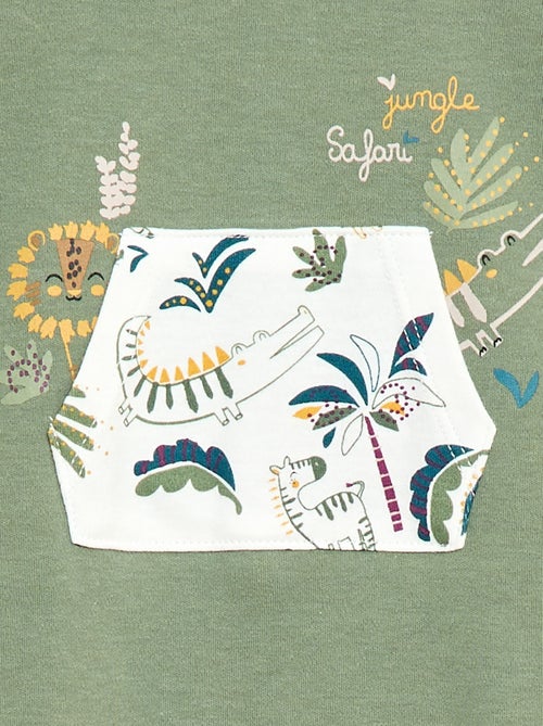 Pijama leve com bolso canguru - Kiabi Pijama leve com bolso canguru - Kiabi