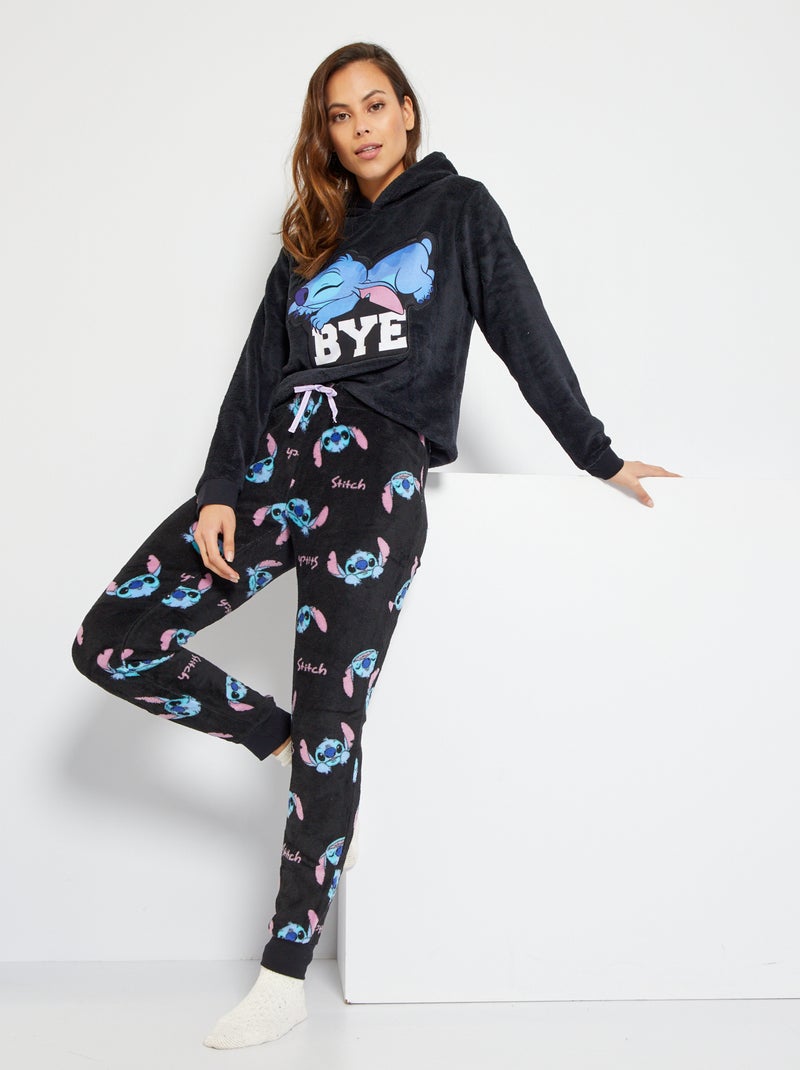 Pijama 'Lilo & Stitch' polar  - 2 peças Preto - Kiabi