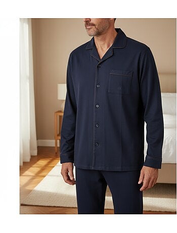 Pijama Longo Homem Totalmente Abotoado 100% Algodão OLIVER GRANT PARIS