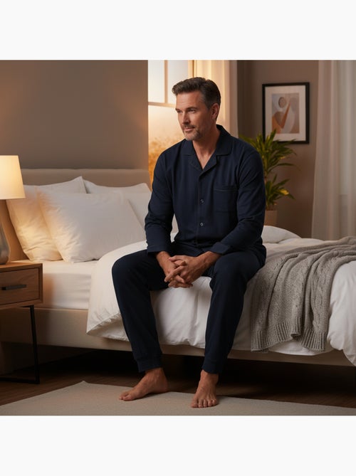 Pijama Longo Homem Totalmente Abotoado 100% Algodão OLIVER GRANT PARIS - Kiabi Pijama Longo Homem Totalmente Abotoado 100% Algodão OLIVER GRANT PARIS - Kiabi