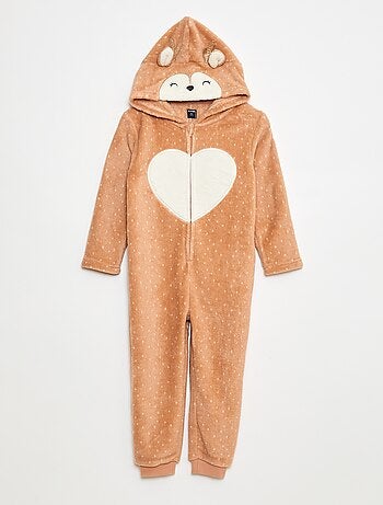 Pijama Macacão com Capuz Animado