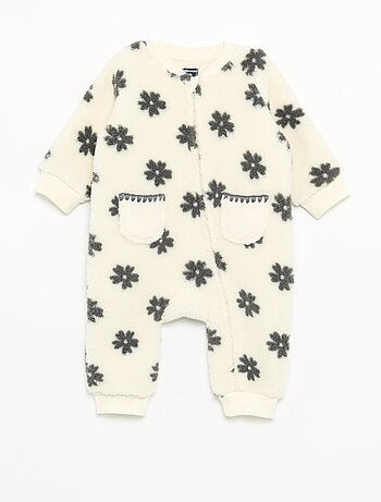 Pijama-macacão de dormir muito quente em tecido polar