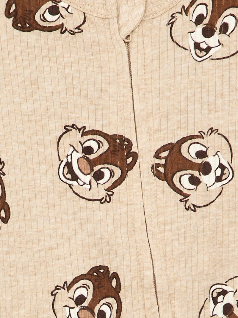 Pijama macacão de manga curta Bege - Kiabi