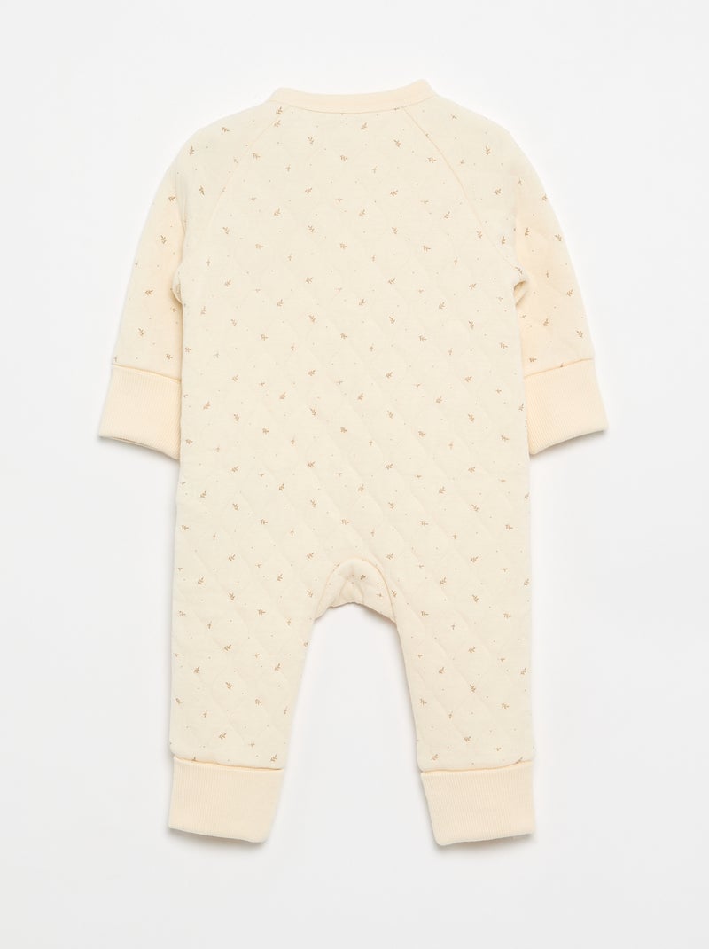 Pijama-macacão de moletão Branco - Kiabi
