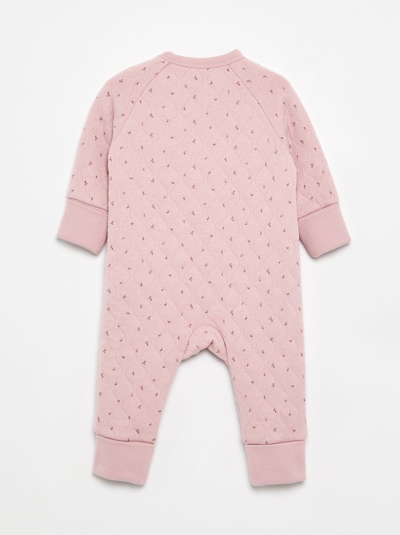 Pijama-macacão de moletão Rosa - Kiabi