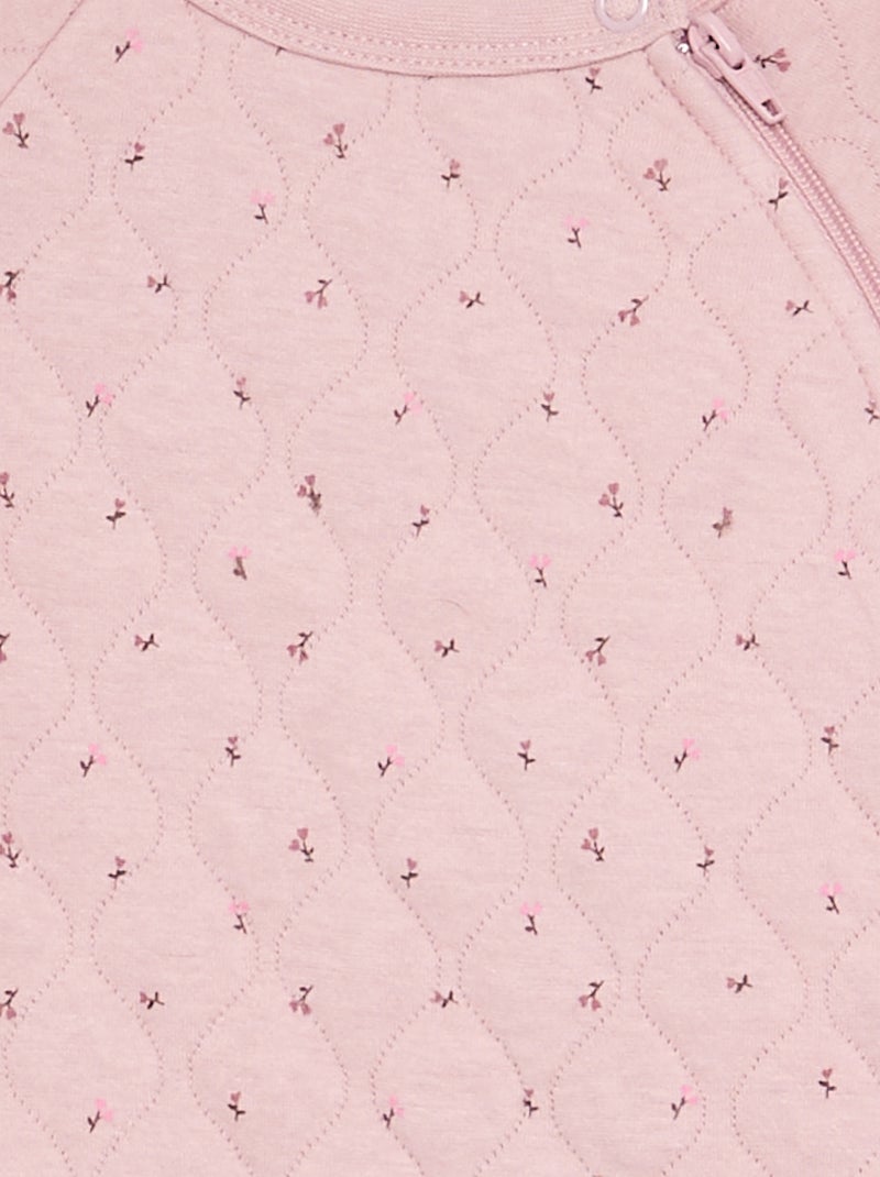 Pijama-macacão de moletão Rosa - Kiabi