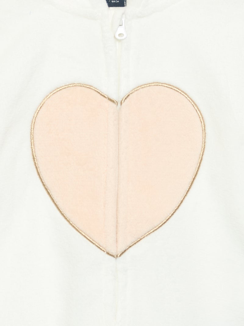 Pijama macacão de polar Branco - Kiabi