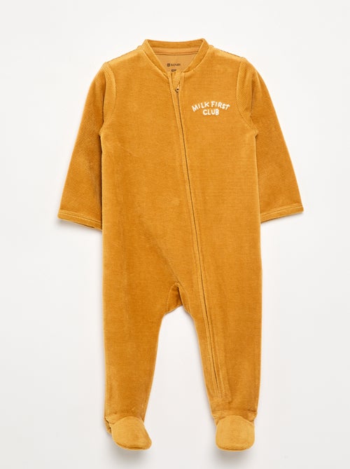 Pijama macacão de veludo canelado - Kiabi Pijama macacão de veludo canelado - Kiabi