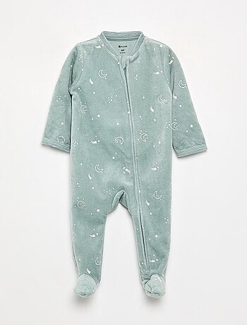 Pijama macacão de veludo canelado