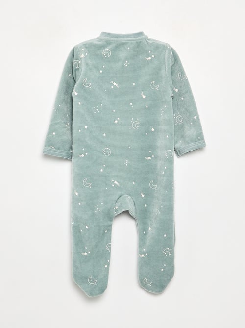 Pijama macacão de veludo canelado - Kiabi Pijama macacão de veludo canelado - Kiabi