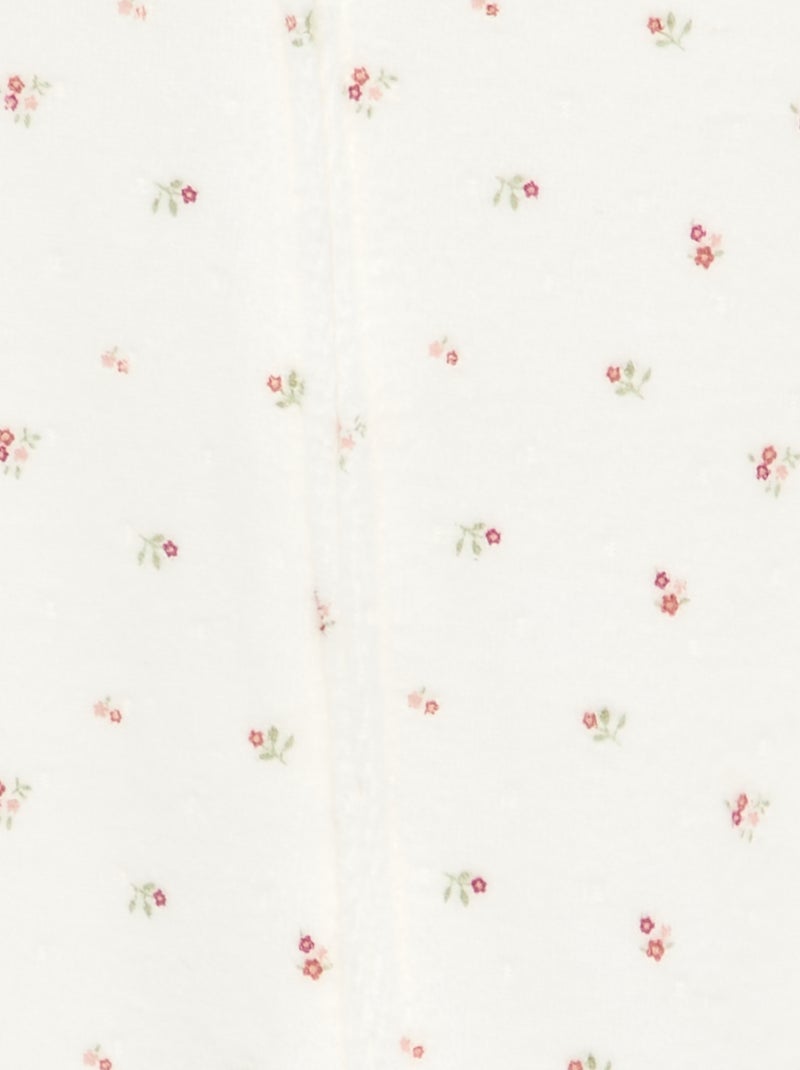 Pijama macacão de veludo canelado Branco - Kiabi