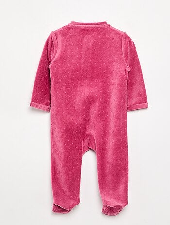 Pijama macacão de veludo canelado
