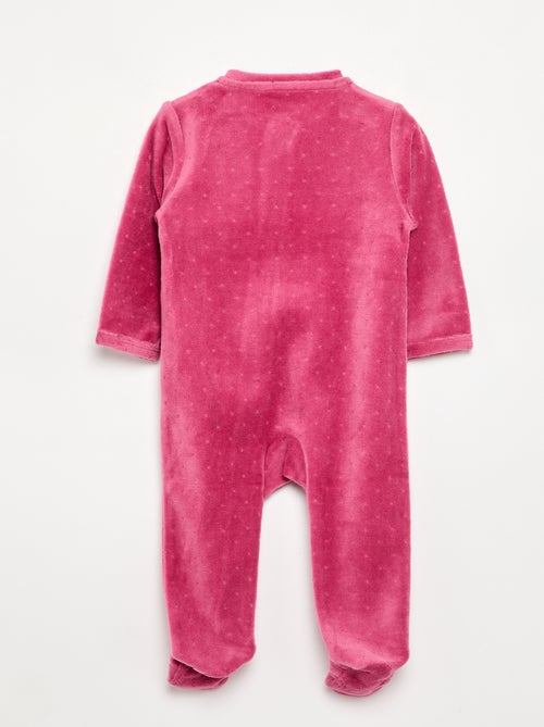 Pijama macacão de veludo canelado - Kiabi