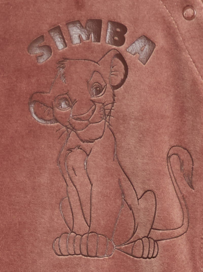 Pijama macacão de veludo 'Simba' 'Disney' Castanho - Kiabi