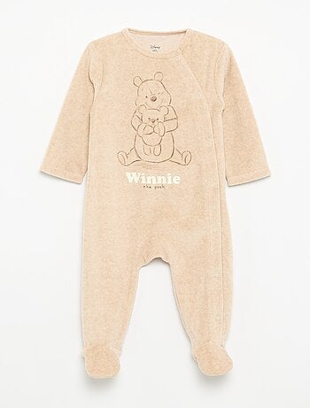 Pijama macacão 'Disney' de manga comprida em veludo
