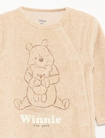 Pijama macacão 'Disney' de manga comprida em veludo