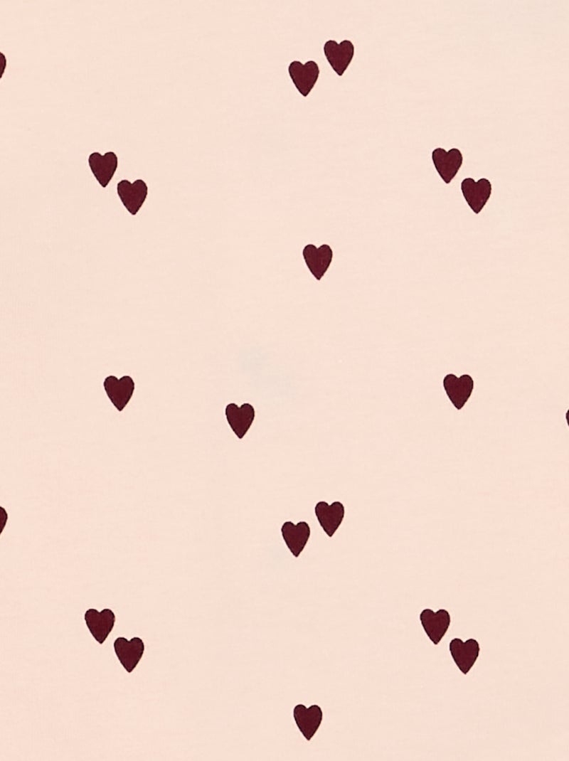 Pijama macacão em jérsei de algodão Rosa - Kiabi