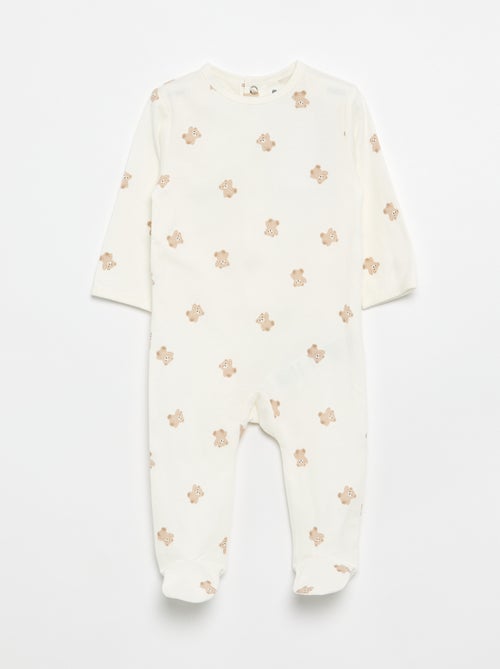 Pijama macacão em jersey de algodão - Kiabi Pijama macacão em jersey de algodão - Kiabi