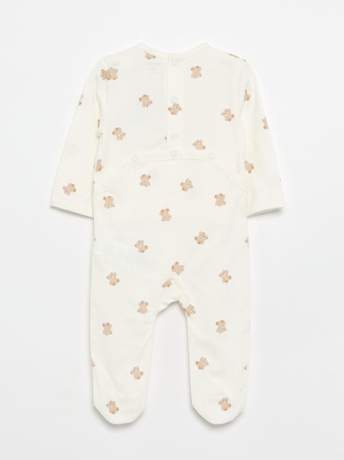 Pijama macacão em jersey de algodão - Kiabi Pijama macacão em jersey de algodão - Kiabi