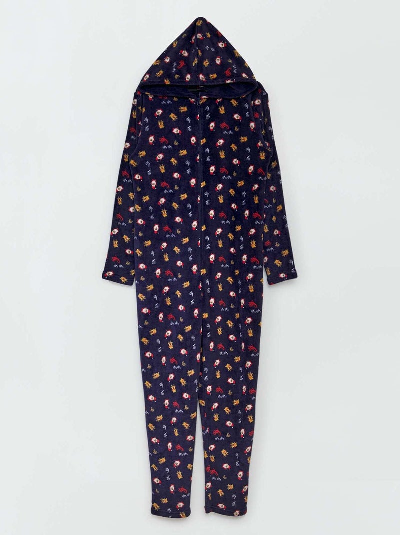 Pijama macacão "Pai Natal' AZUL - Kiabi