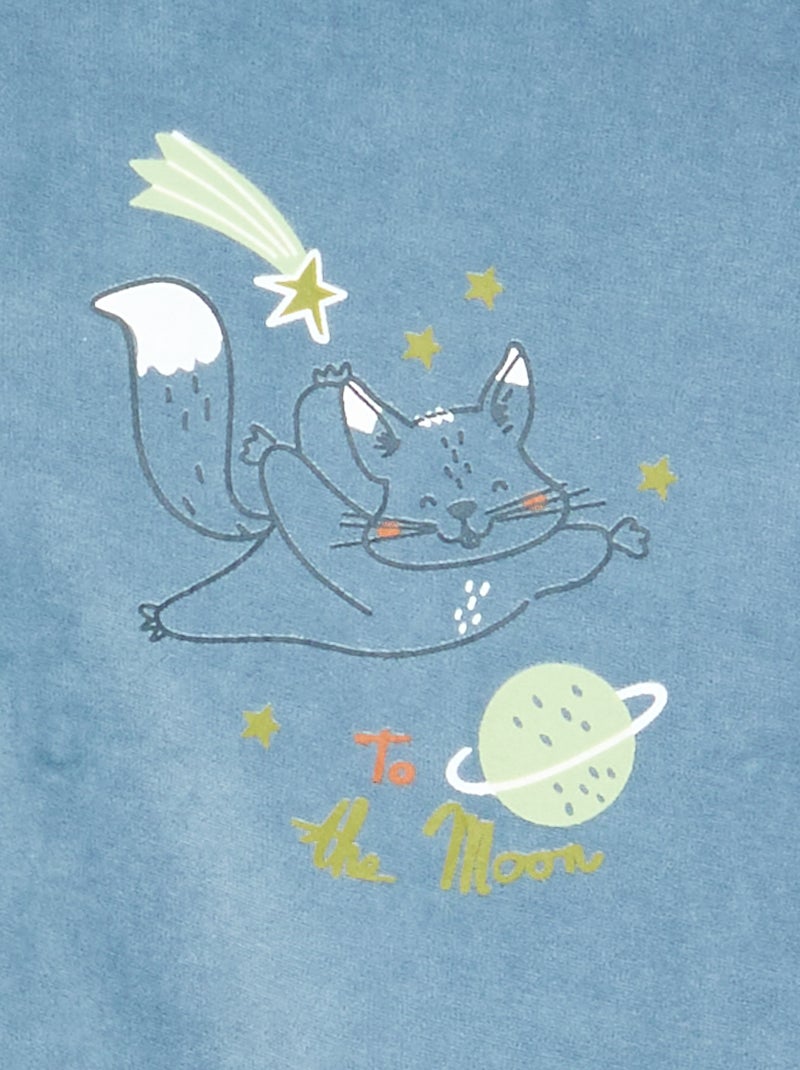 Pijama-macacão 'Petit Béguin' Azul - Kiabi