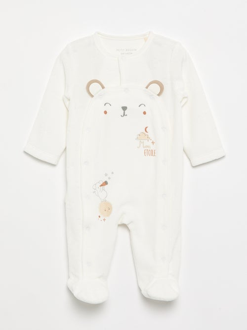 Pijama macacão "Petit Béguin" com animação - Kiabi Pijama macacão "Petit Béguin" com animação - Kiabi
