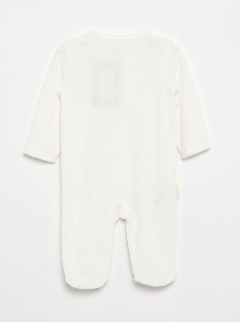 Pijama macacão "Petit Béguin" com animação Branco - Kiabi