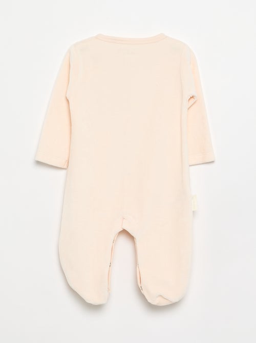 Pijama-macacão \'Petit Béguin\' de veludo - Kiabi Pijama-macacão \'Petit Béguin\' de veludo - Kiabi