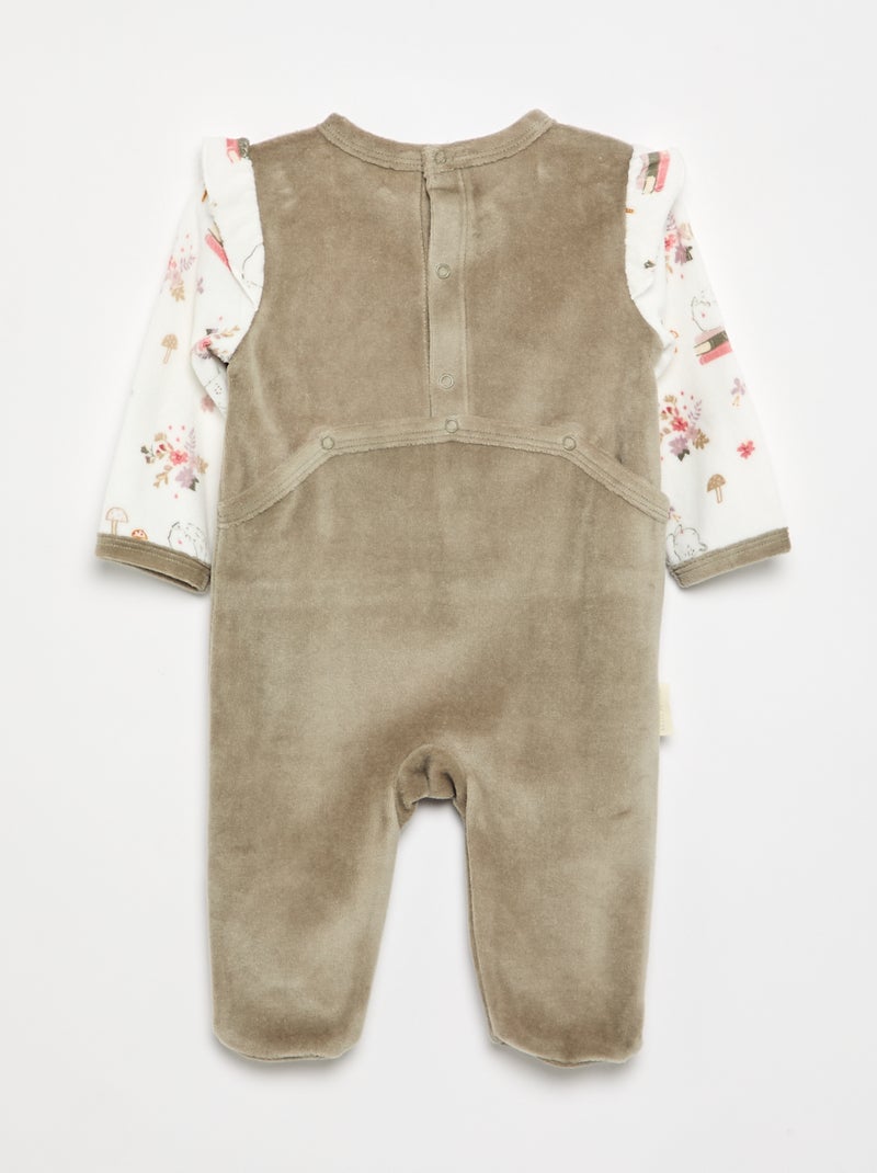 Pijama-macacão 'Petit Béguin' Verde - Kiabi