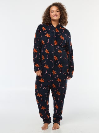 Pijama Macacão Polar 'Natal' com Estampa - 2 peças