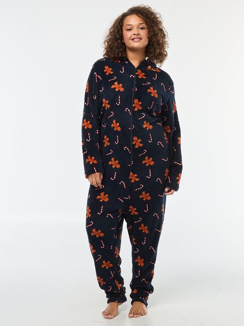 Pijama Macacão Polar 'Natal' com Estampa - 2 peças - Kiabi