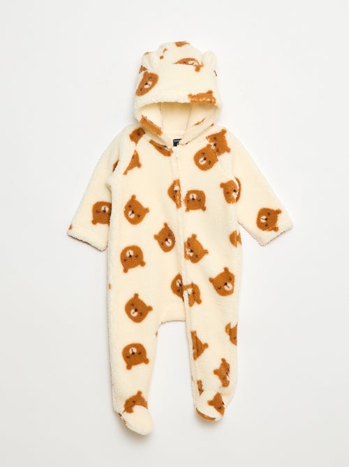 Pijama Macacão Quentinho Efeito Borreguito - Kiabi