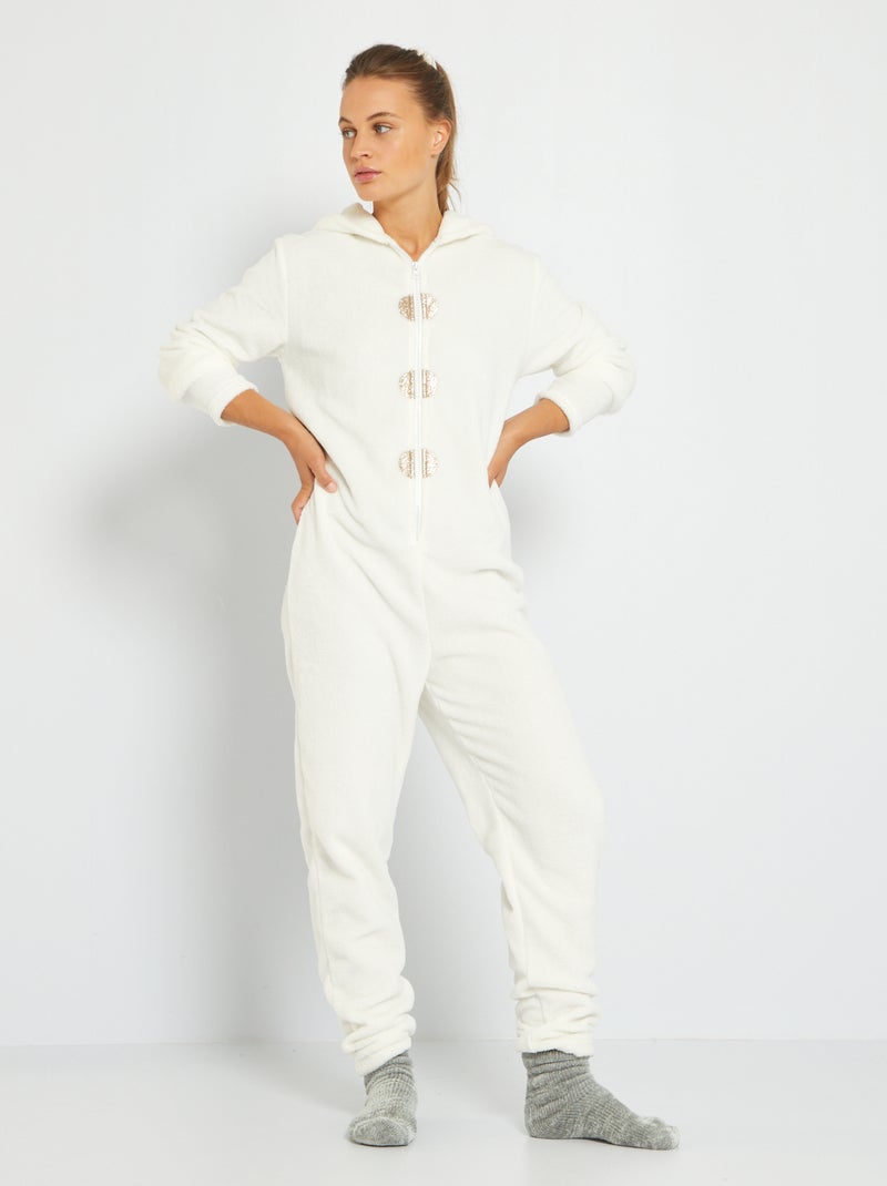 Pijama macacão 'Unicórnio' Ecru - Kiabi