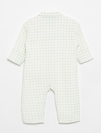 Pijama-macacão xadrez