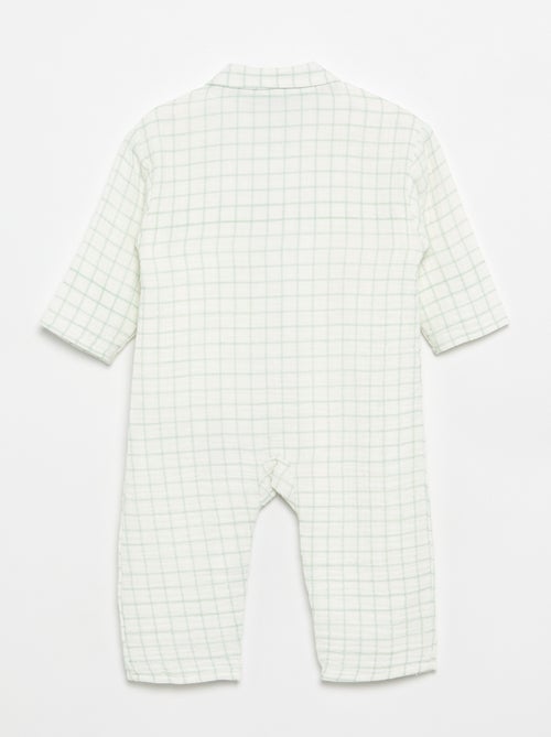 Pijama-macacão xadrez - Kiabi Pijama-macacão xadrez - Kiabi