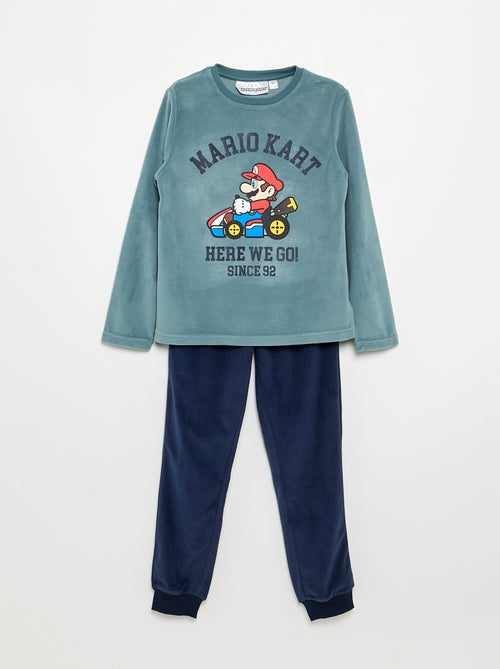 Pijama 'Mario Kart' de 2 peças - T-shirt de manga comprida + calças - Kiabi Pijama 'Mario Kart' de 2 peças - T-shirt de manga comprida + calças - Kiabi