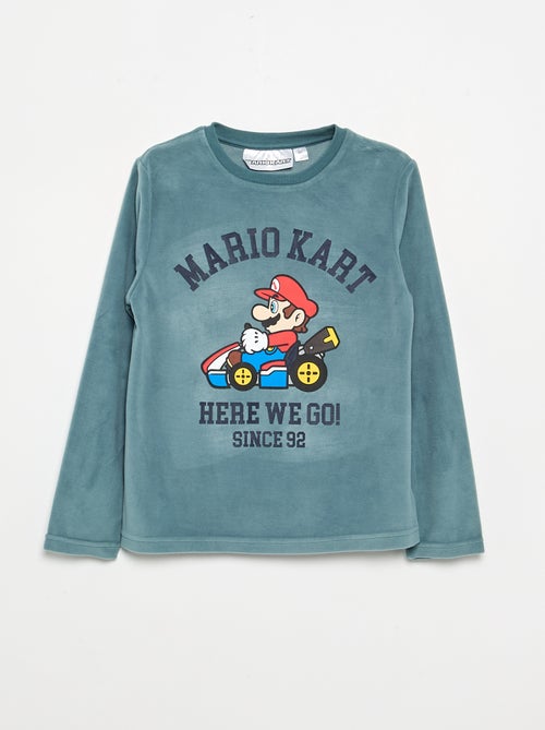 Pijama 'Mario Kart' de 2 peças - T-shirt de manga comprida + calças - Kiabi Pijama 'Mario Kart' de 2 peças - T-shirt de manga comprida + calças - Kiabi