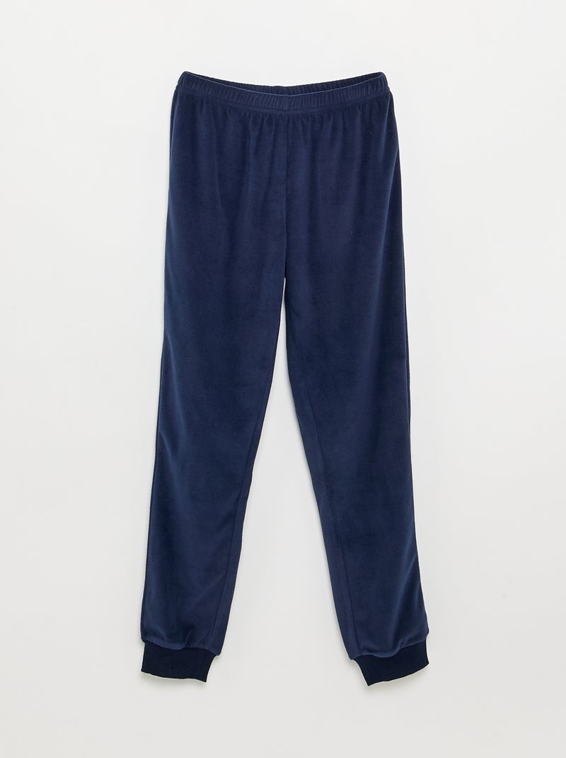 Pijama 'Mario Kart' de 2 peças - T-shirt de manga comprida + calças Azul - Kiabi