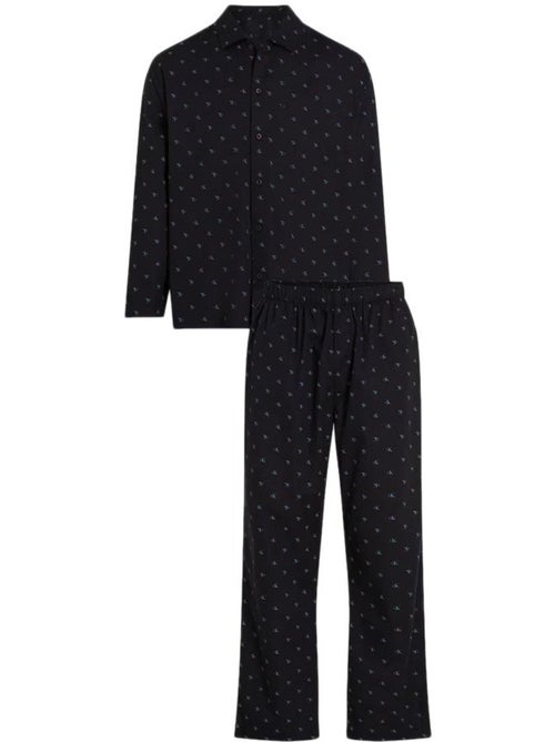 Pijama Masculino Calvin Klein Preto com Botões - Kiabi Pijama Masculino Calvin Klein Preto com Botões - Kiabi
