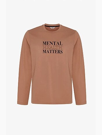 Pijama masculino clear mind com padrão geométrico, calça, manga comprida penti