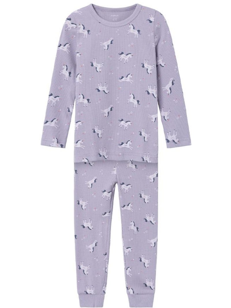 Pijama Mauve de Menina Name it Unicórnio Roxo - Kiabi