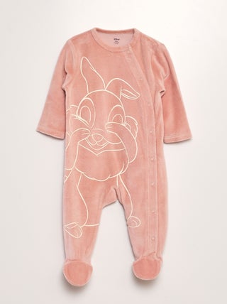 Pijama 'Miss Bunny' babygrow de veludo