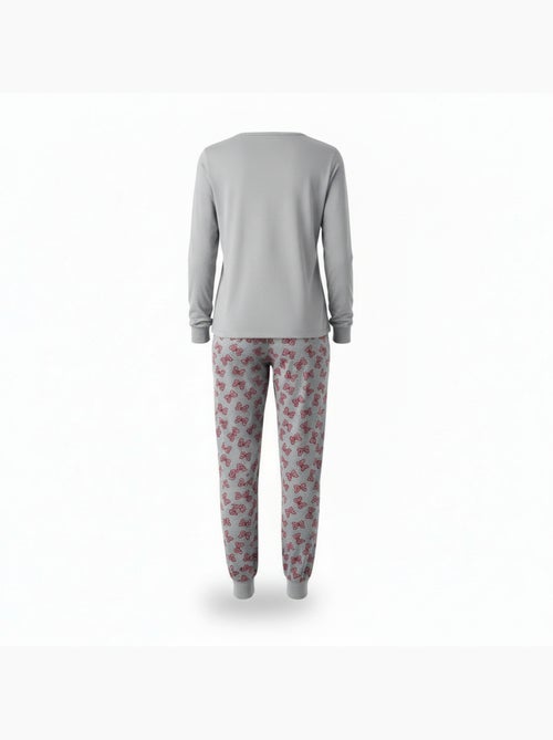 Pijama mulher algodão polar bordado lurex ozabi - Kiabi