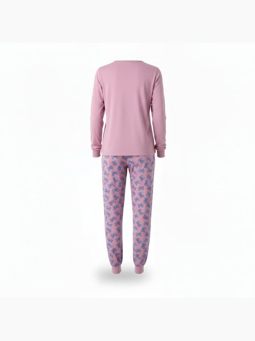 Pijama mulher algodão polar bordado lurex ozabi - Kiabi