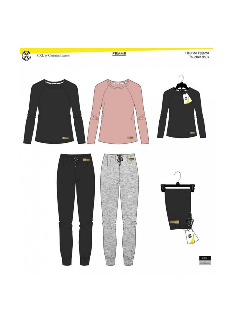 Pijama Mulher CXL By LACROIX Preto - Kiabi