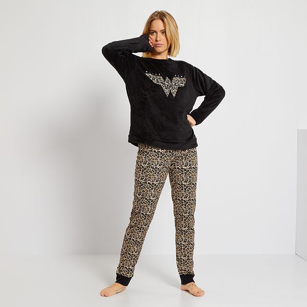 Pijama Feminino (Mescla e Pink) 304 | Linha Noite